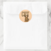 猫Tシャツとプレゼント ラウンドシール (バッグ)