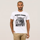 猫Tシャツの子猫は？猫おもしろいの足 Tシャツ (正面フル)
