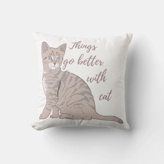 猫Tシャツの方が似合う クッション (正面)