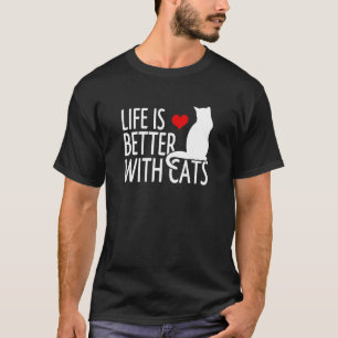 猫Tシャツの猫と暮らすのは良い Tシャツ