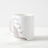 猫Tシャツの装飾用クッション コーヒーマグカップ (正面左)