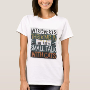 猫Tシャツを着た小さなトークで盛り上がる Tシャツ