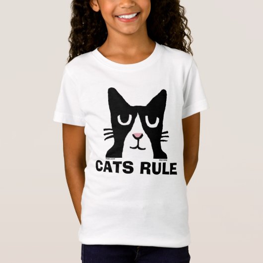猫Tシャツパ子供へンダキティCATS RULE Tシャツ (正面)