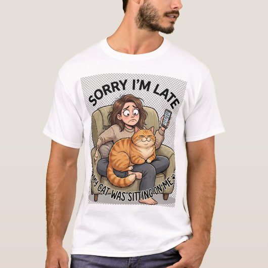 猫Tシャツ ねこ ネコ 面白い おもしろい Tシャツ (正面)