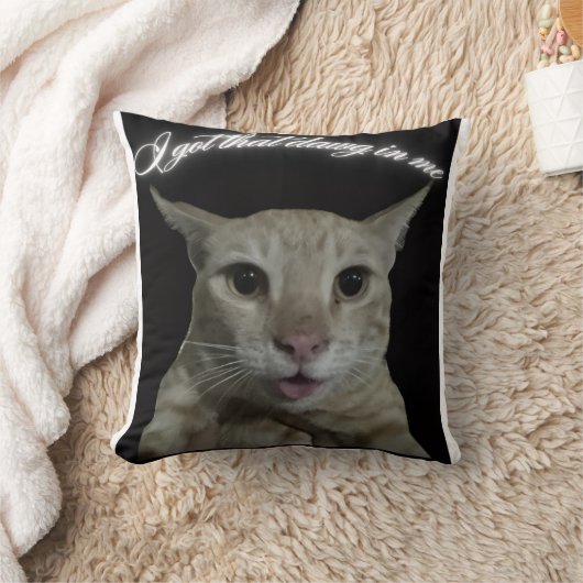 猫Tシャツ クッション (ブランケット)