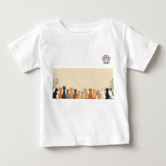 猫Tシャツ ベビーTシャツ (正面)