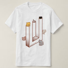 猫Tシャツ – 光学錯覚トライデント Tシャツ