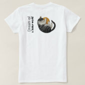猫Tシャツ |猫好きパーソナライズされたのギフト Tシャツ (デザイン裏面)