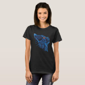 猫Tシャツ 青い猫Tシャツ 動物Tシャツ Tシャツ (正面フル)