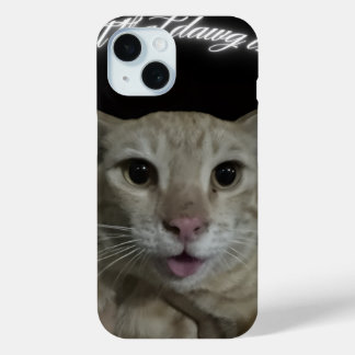 猫Tシャツ iPhone 15ケース