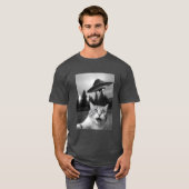 猫UFOニュージャージードローンUAP侵攻 Tシャツ (正面フル)