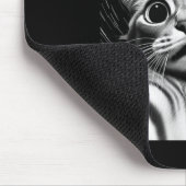 猫Ufo侵略_猫おもしろいミームレトロエイリアン猫 マウスパッド (コーナー)