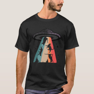 猫UFO LOL バイ宇宙人誘拐空飛ぶ猫UFOギャ Tシャツ