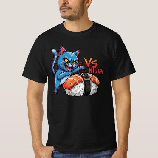 猫vsニギリ tシャツ (正面)