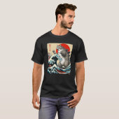 猫zilla 猫 和風アート 男性向け ねこ おもしろ ギフト tシャツ (正面フル)
