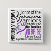 献上品コラージュのアルツハイマー病に敬意を表して 缶バッジ (正面)