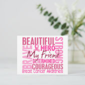 献上品スクエアフレンド乳がん ポストカード (スタンド正面)