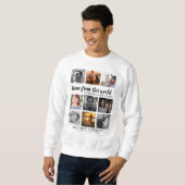 献上品ファミリーフォトコラージュ記念碑 スウェットシャツ (正面フル)