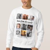 献上品ファミリーフォトコラージュ記念碑 スウェットシャツ (正面)
