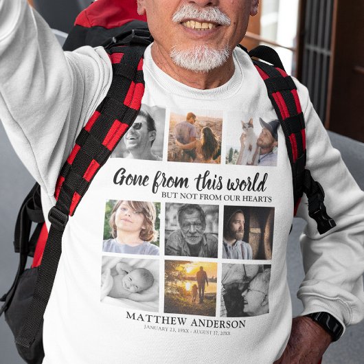 献上品ファミリーフォトコラージュ記念碑 スウェットシャツ