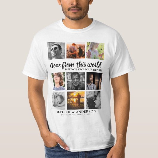 献上品ファミリーフォトコラージュ記念碑 Tシャツ (正面)