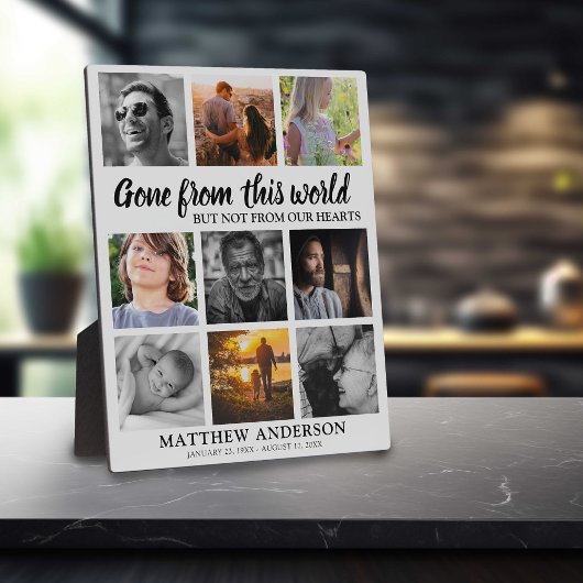 献上品家の写真コラージュ記念碑 フォトプラーク