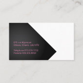 献立表のde visiteのcosmétologie 名刺 (裏面)