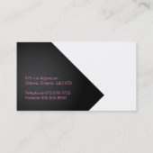 献立表のde visiteのcosmétologie 名刺 (裏面)