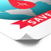 献血する ポスター (角)