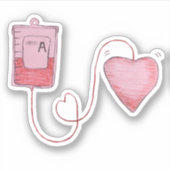 献血のスケッチ シール (正面)