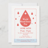 献血の発表 案内状 (正面)