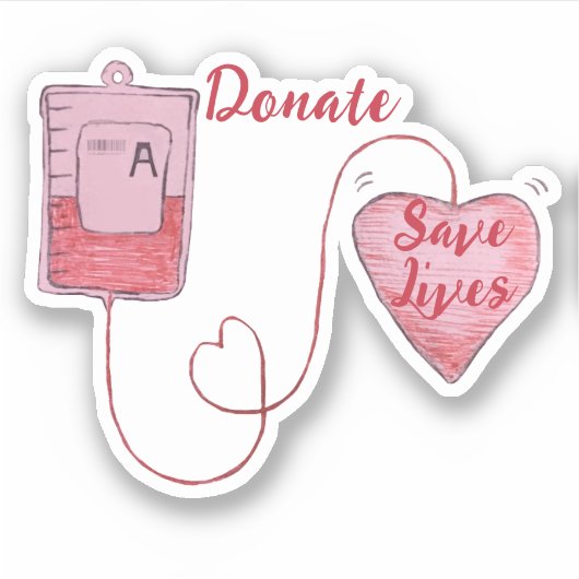 献血スケッチ シール (正面)