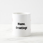 献血以外は常に100%を貫く コーヒーマグカップ (中央)