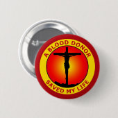 献血者は私の生命を救いました 缶バッジ (正面&裏面)