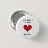 献血者-救生命-丸いボタン 缶バッジ (正面&裏面)