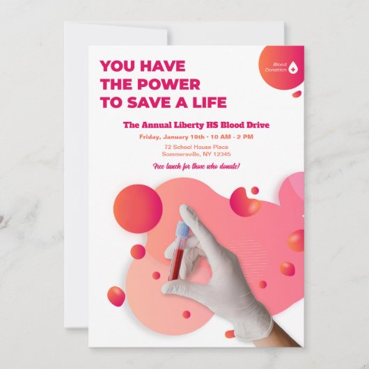 献血 招待状 (正面)