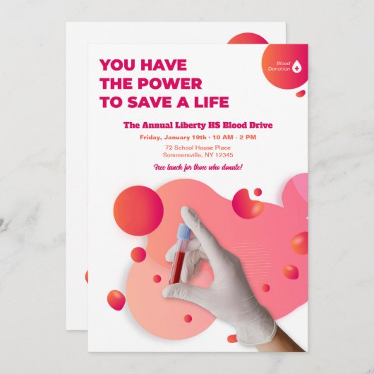 献血 招待状 (正面/裏面)