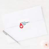 献血A型Rh- -あなたは誰かの型 スクエアシール (封筒)