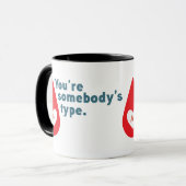 献血A Rh+ -あなたは誰かのタイプ マグカップ (正面左)