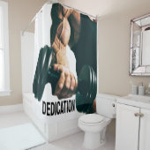 献身やる気を起こさせるトレーニング筋肉 シャワーカーテン (インサイチュ)