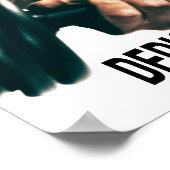 献身やる気を起こさせるトレーニング筋肉 ポスター (角)