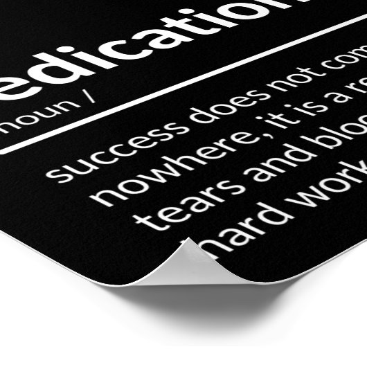 献身やる気を起こさせる引用文 ポスター (角)