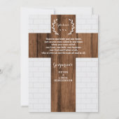 献身招待状、クロス、バプテスマ、《キリスト教》洗礼式や命名式 招待状 (裏面)