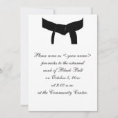 献身武術アーツブラックベルトテスト招待状 招待状 (正面)