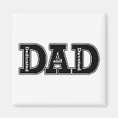 献身的で献身的なパパタイポグラフィ マグネット (正面)