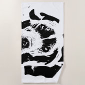 献身的な目 ビーチタオル (正面)