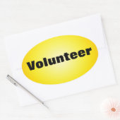 献身的な誇りを持ったボランティアをする 楕円形シール (封筒)