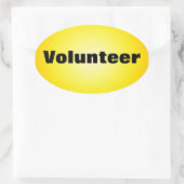 献身的な誇りを持ったボランティアをする 楕円形シール (バッグ)