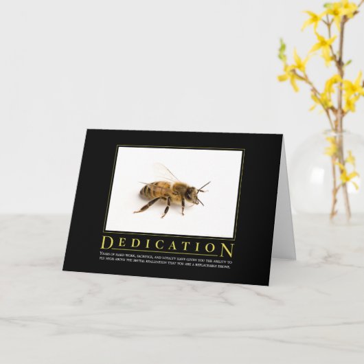 献身的やる気を起こさせるパロディーカード カード (黄色い花)