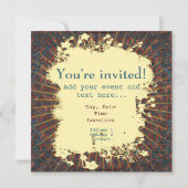 献身-カード、挨拶する招待 招待状 (裏面)